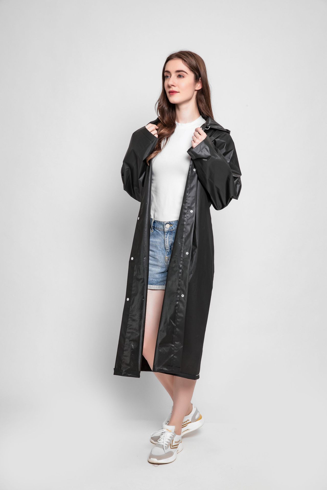 Adult Raincoat Waterproof Fishing Raincoat Adult Non-disposable Raincoat Outdoor Lightweight One-piece Hiking Hiking Raincoat: black / 115x60cm 1PC