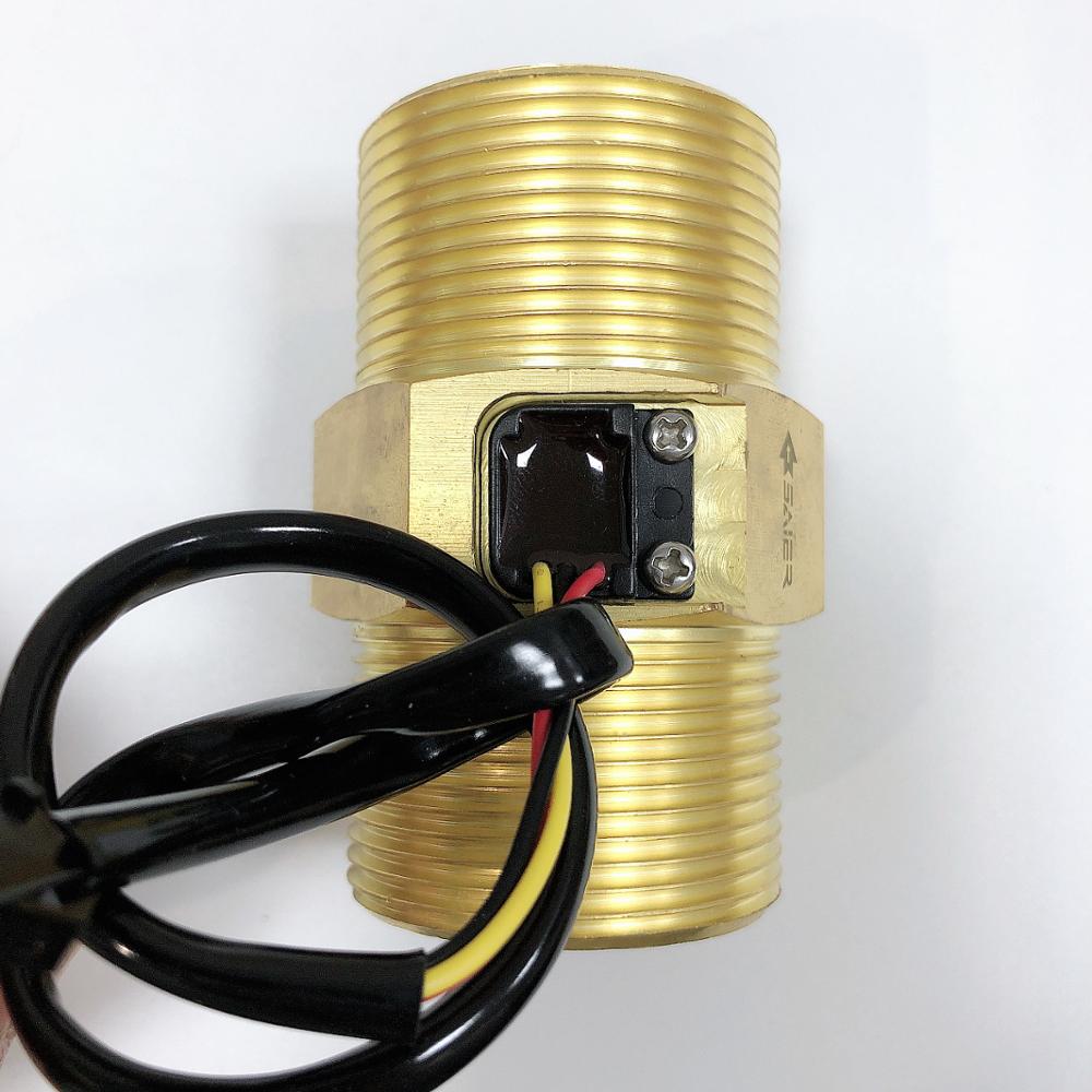 Item DN40 Brass 9-150L/min G1 1/2" Water Hall Turbine Water Flow Sensor Industry Meter 1.5" SEN-HZ40WA