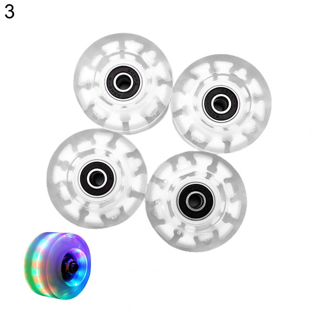 4Pcs Inline Roller Skate Wheels 4pcs LED Sliding PU Skating Flashing Wheel Rollers Durable Luminous Wheels instock: 3
