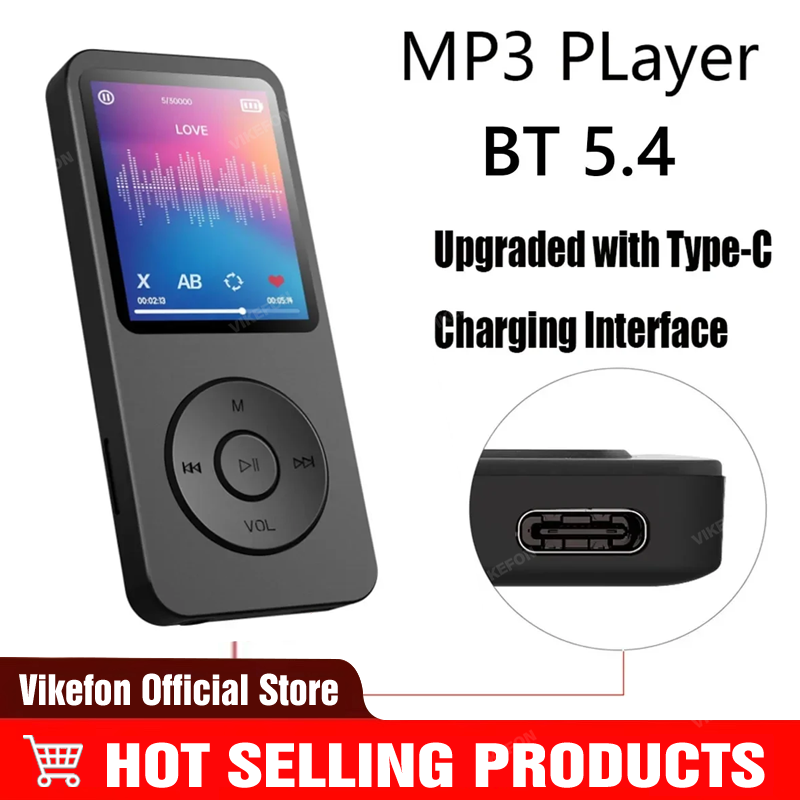 MP3 Player Type-C HiFi Lossless Music Player Student Walkman Swimming Running Riding Built-in Speaker Support FM Radio E-Book