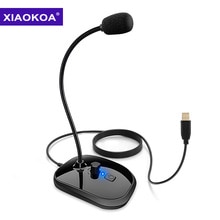 XIAOKOA USB Gooseneck Microphone For Teaching Classroom Online Meeting Video Social APP PC Laptop Height Adjustable
