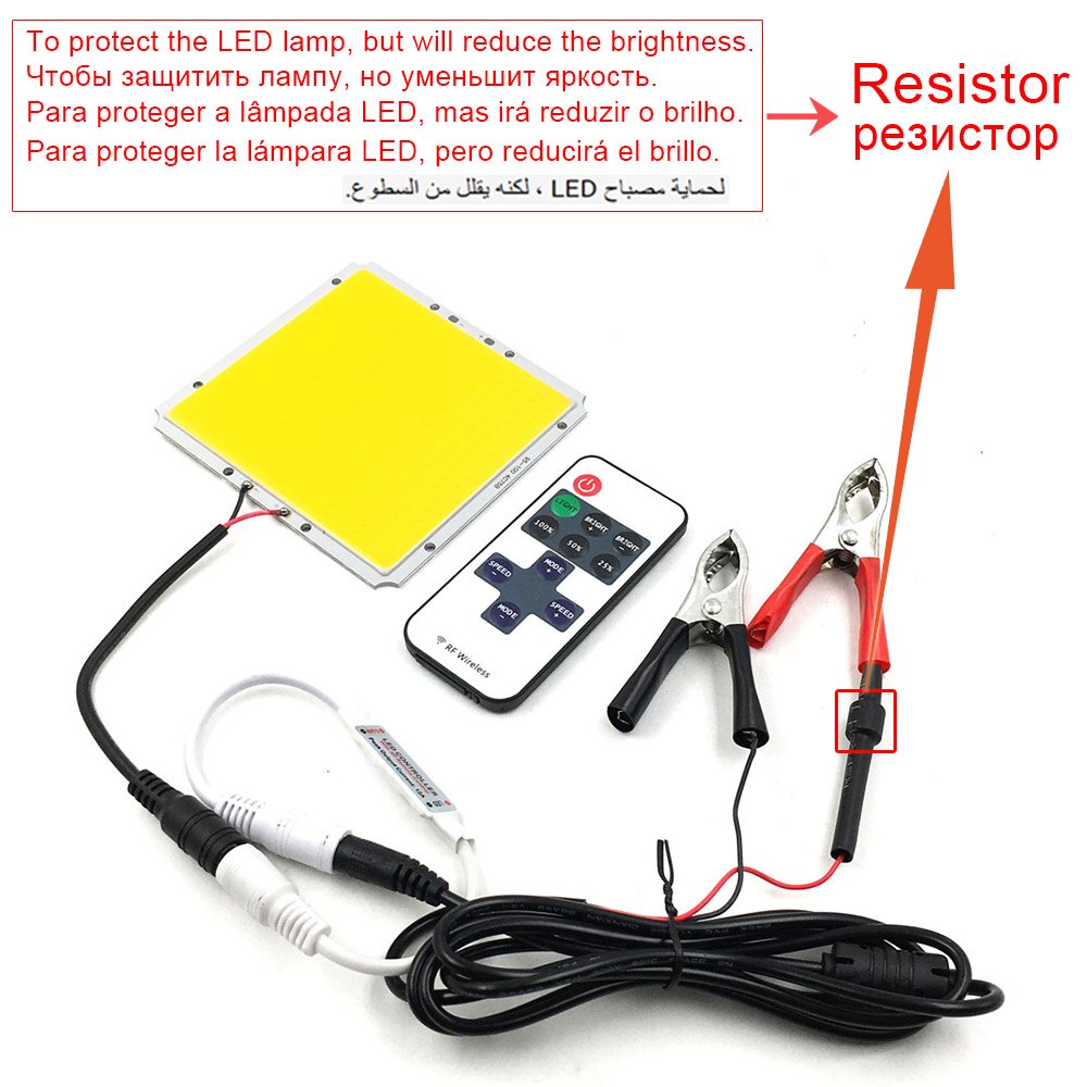 100X95Mm 12V 50W Led-paneel Licht Cob Led Lamp Controller Dimmer Dag Witte Kleur voor Huis Verlichting Floodlilghts