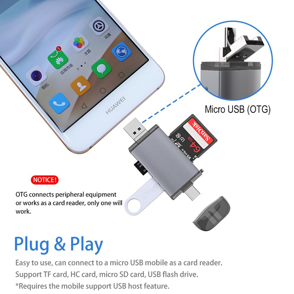 Dock Station Usb 3.0 Kaartlezer Voor Macbook Type C Mobiele Otg Lezen Tf Card Sd Card Usb Drive En muis Toetsenbord