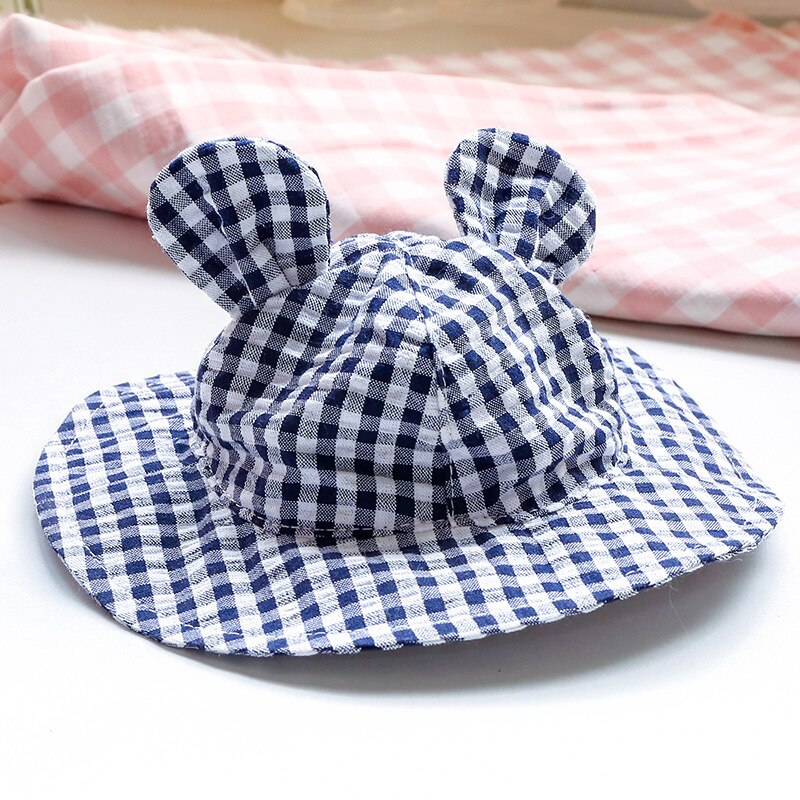 Dog Small Ear Hat Plaid Caps Shade Hat Pet Dog Cap Sun Protective Hat Summer Adjustable Cute Cap Pet Supplies: black
