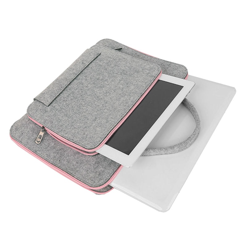 Wool Felt Laptop Bag For Mac 11 13 15 17 Mouse Bags Briefcase for Macbook Air Pro Retina For Lenovo Notebook Sleeve Case