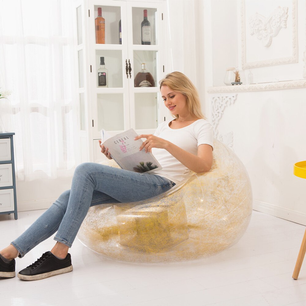 Schnelle Pailletten Aufblasbare Sofa Faul Tasche Schlafsack Camping Tragbare Luft Banane Sofa Strand Bett Luft Hängematte: B