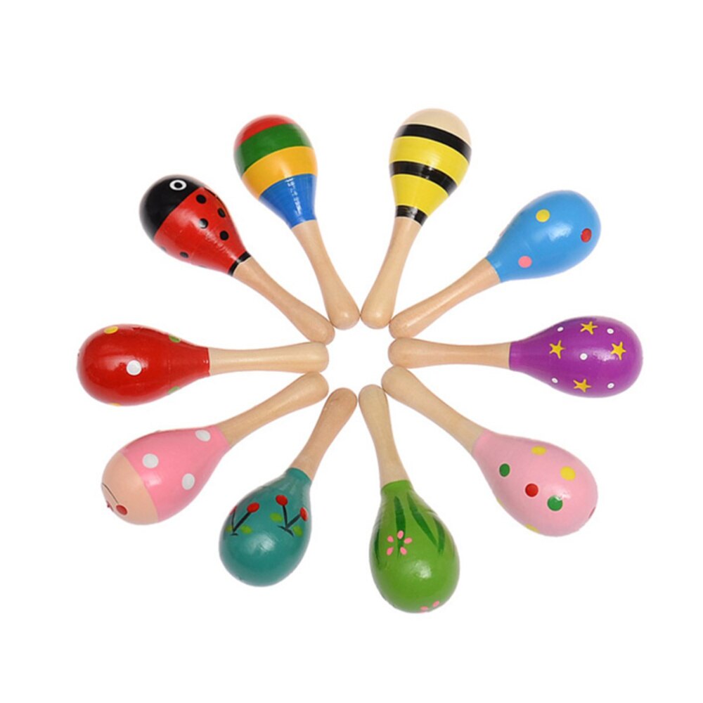 12pcs Wooden Sandhammer Wood Maraca Playthings Chi... – Grandado
