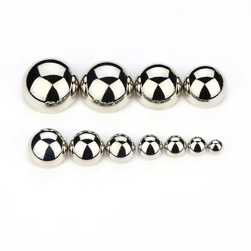 10 #39 10/15/20/25mm metal små knapper til tøj syning kuppelformede dametøj frakke skjorte knapper guld sorte syning knapper: Sølvfarvet / 25mm-10 stk
