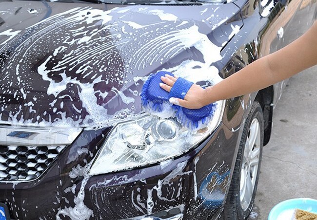 Esponja de microfibra para lavado de coche, plumero para limpieza de detalles, cepillos de lavado multifunción, plumero