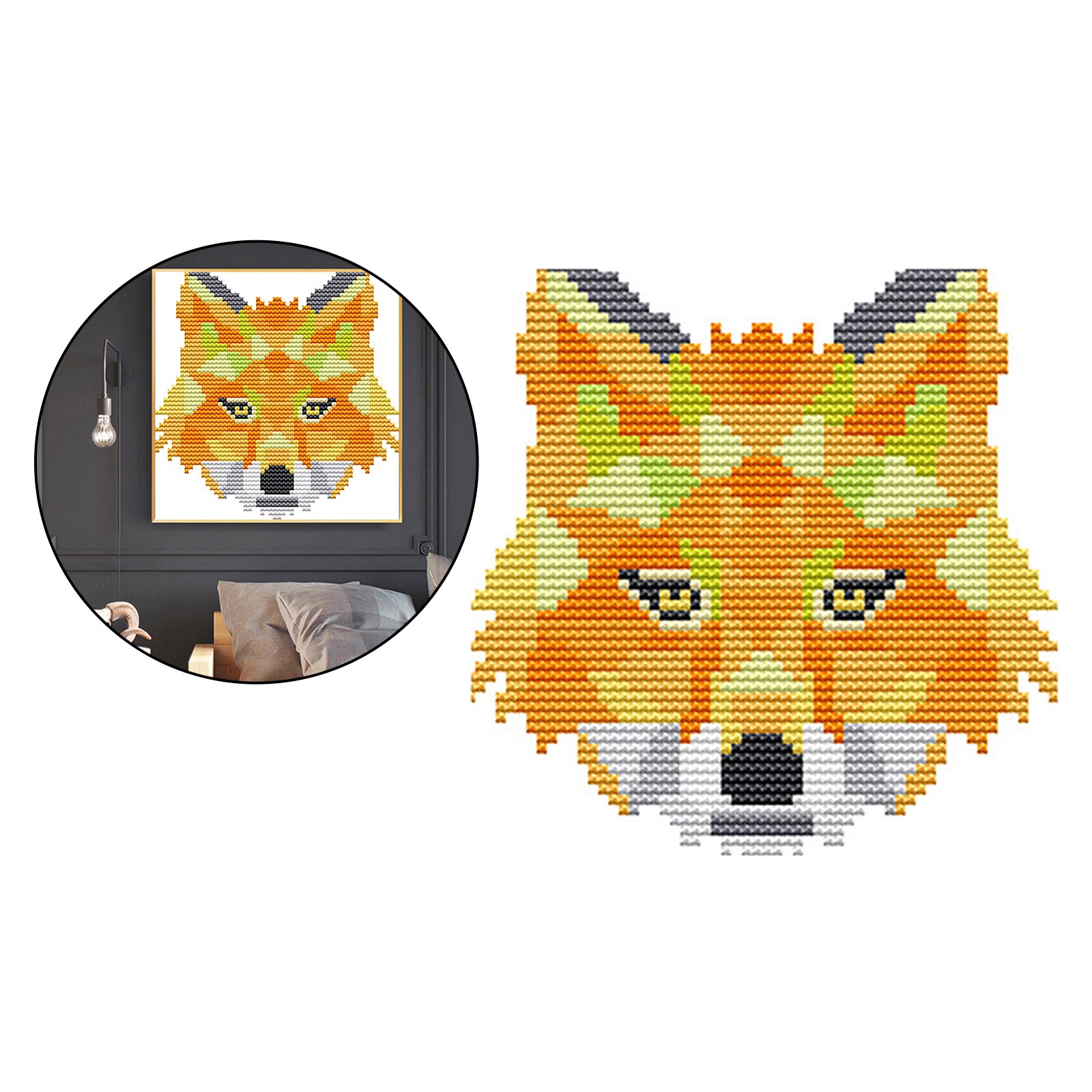 DIY Needlecrafts Stamped Cross Stitch Kits Pre-Printed Animal Patterns 14CT