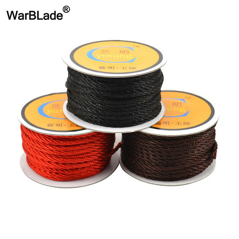 1mm 1,5mm 2mm 3mm Baumwolle Nylon Kabel Gewinde Chinesischen Knoten Schnur Kunststoff Schnur Perlen Seil Für DIY Armbinde Halskette Schmuck Machen