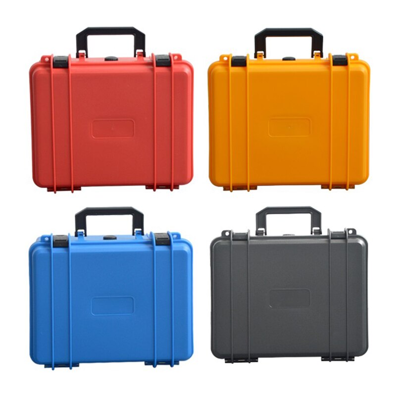 279 x 234 x 126mm draagbare gereedschapskist veiligheidsinstrument gereedschapskist abs kunststof opbergkist verzegelde gereedschapskoffer verdikte schokbestendige doos met spons