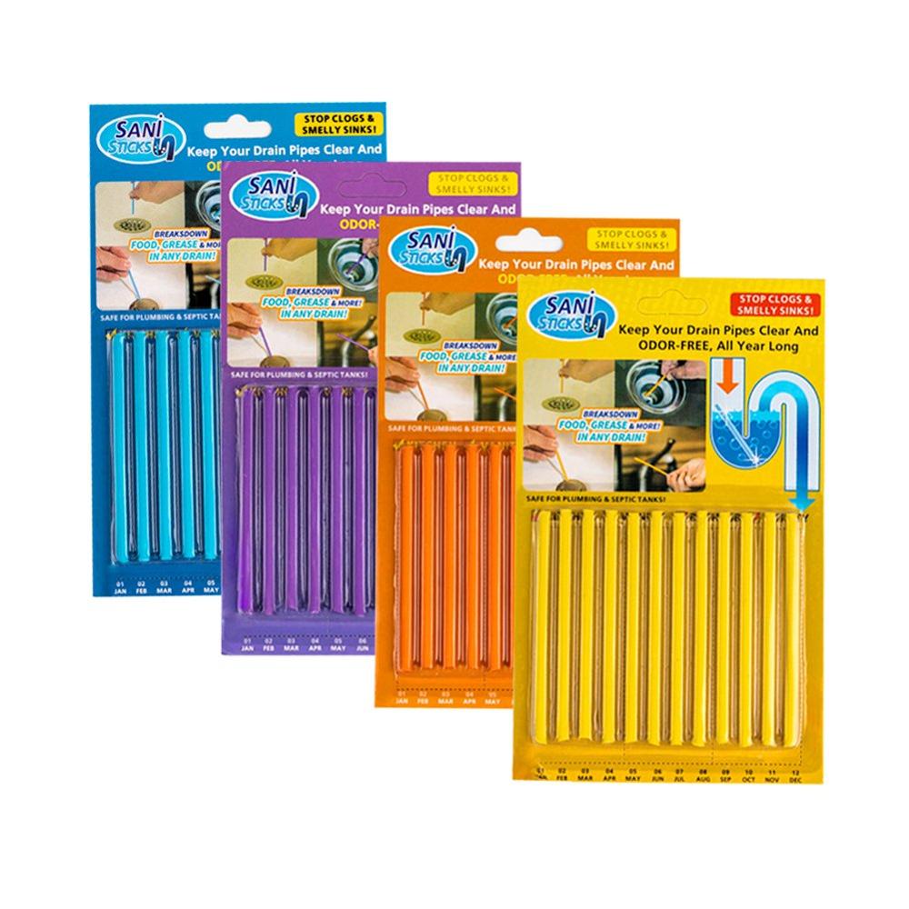 4 Packs(48pcs) Sani Sticks Keeps Drains And Pipes Clear And Odor As Seen On TV By S-power