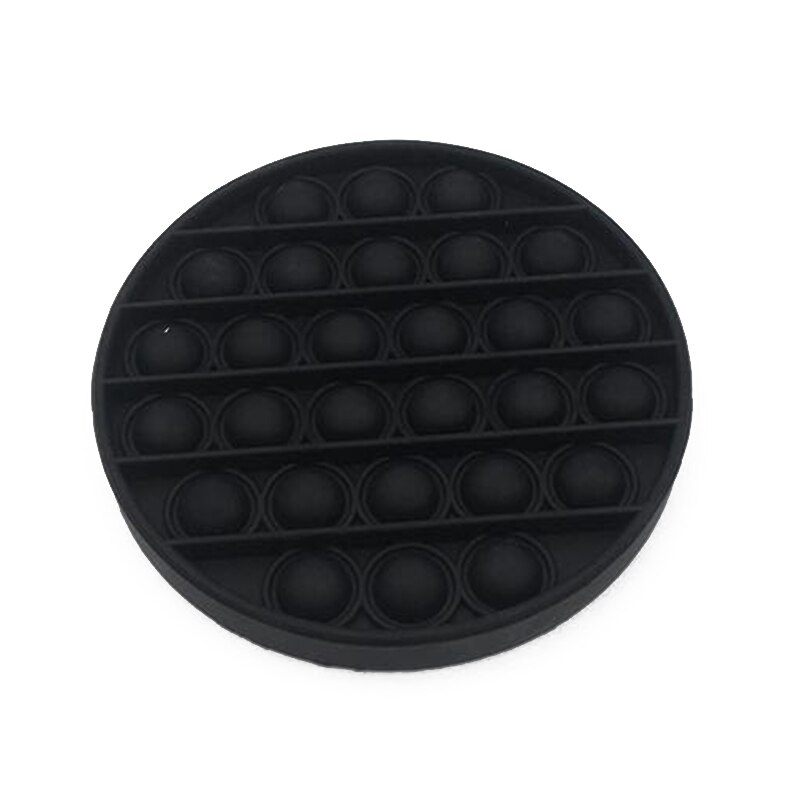 Colorato Push Bubble Fidget giocattolo sensoriale adulto Antistess autismo esigenze speciali giocattoli antistress per bambini regalo di natale: Black