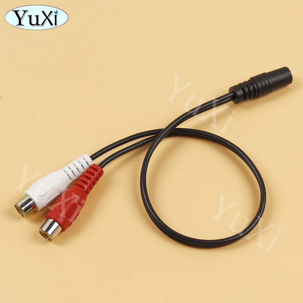 1 szt. 3,5 mm Jacek Aux robić 2RCA Kabel audio-wideo robić telewizora PC Telefon stereofoniczny Y Rozgałęźnik Kabel AV adapter 2 RCA Przewód robić VCR DVD