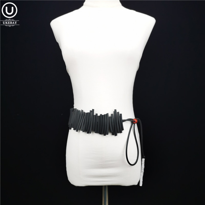UKEBAY Gothic Belt Rubber Leather Belts Women Handmade Jewelry Belt Body Accessories Elasticity Adjustable Belts