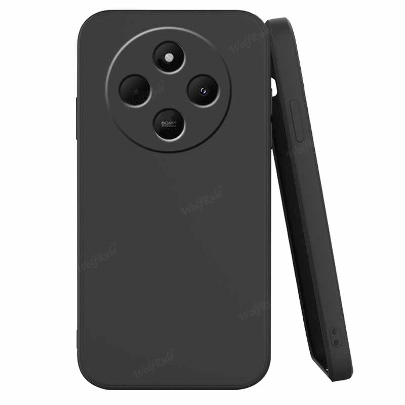 Para Redmi 14C Funda Xiaomi Redmi 14C Capas silicona líquida a prueba de golpes parachoques trasero TPU Funda suave Redmi 14C 13C 12C Funda: Neopreno / Negro
