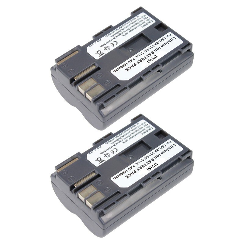 Top 7.4V 1.8 Ah BP-511A Battery for Canon PowerShot EOS 300D 10D 20D 30D 40D 50D D30 D60 5D G6 OS 30D 40D G1 Pro 1 PV130