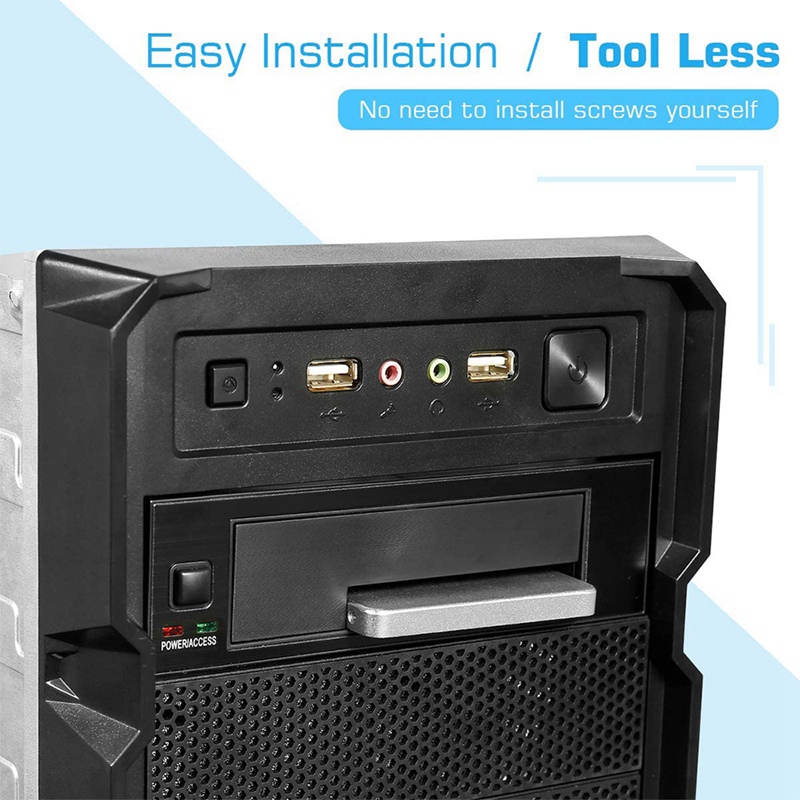 Hdd Opbergdoos Interne Enkele Bay Tray-Minder Mobiele Rack Behuizing Led Indicator -Swap Voor 2.5 3.5 inch Sata