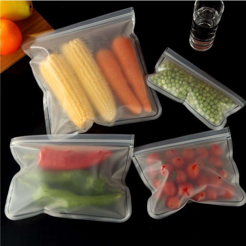 Wielorazowe worki na żywność Ekologiczne plastikowe torby Torby robić pakowania próżniowego Przechowywanie w kuchni Warzywa Owoce Utrzymanie świeżości Silikonowe uszczelnienia