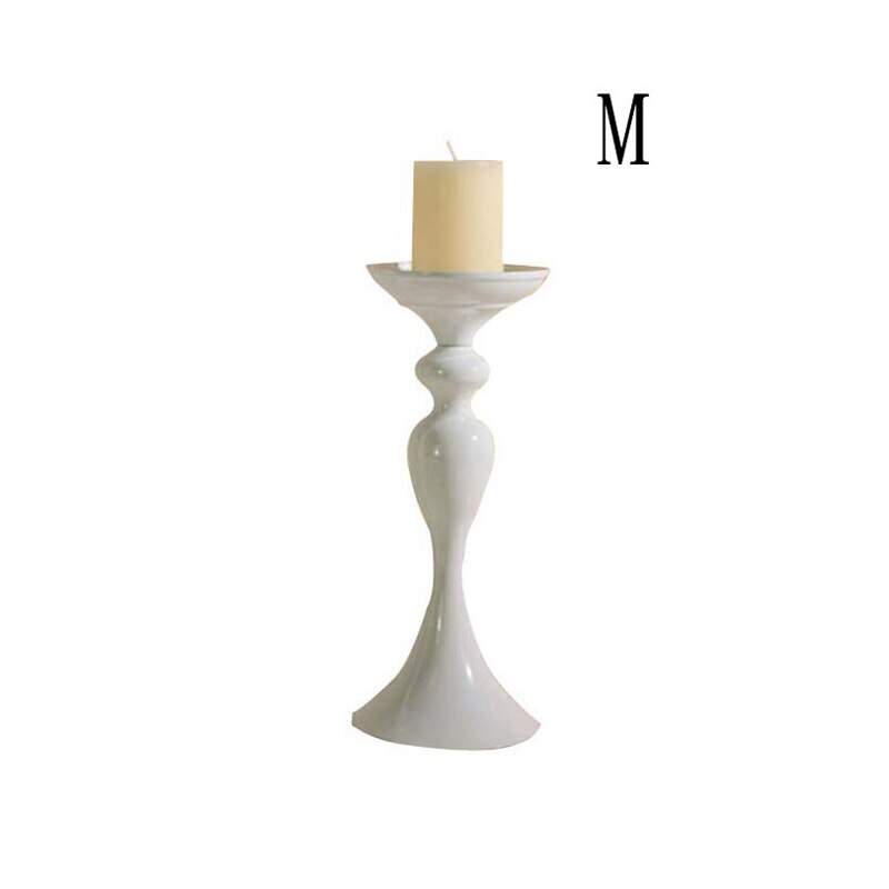 Candle holders christmas decorations wedding centerpieces lantern stand home gold flower vase table centerpiece event flowe: White 32cm