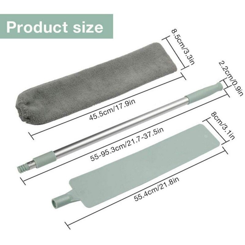 Armario cama cepillo para quitar el polvo materiales de limpieza del hogar mango alargado Super fino plumero colgable colector de polvo