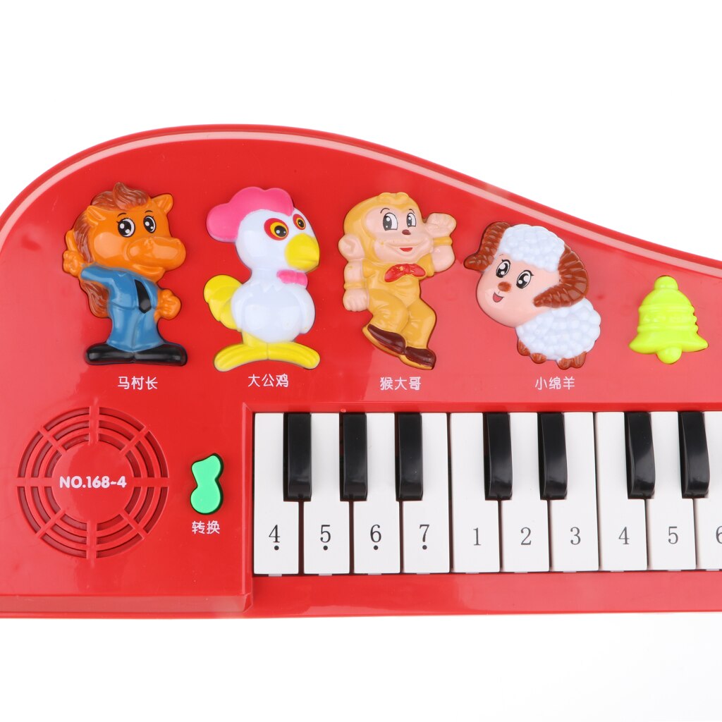 Lovely Animal Music Toys Piano Electrónico para niños con 2 modos, 4 sonidos de animales