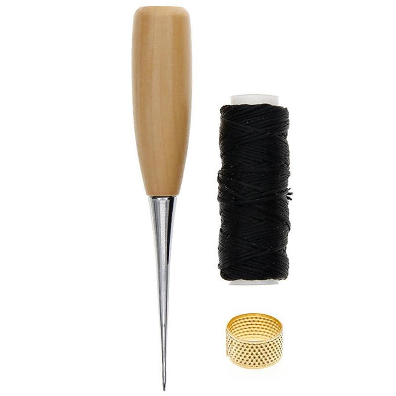 Leather Sewing Needles Stitching Needle Set Thread Thimbles Hand Sewing Tool knitting crochet needles