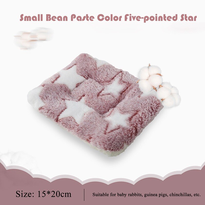 Soft Fleece For Hamster Mat Small Animals Bed for Cat Rats Pet Rabbit Warm Blanket Guinea Pig Sleeping Bed Hamster Accessories