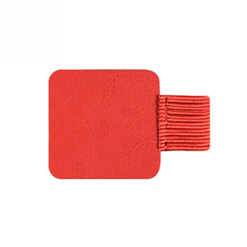 Penklip selvklæbende tilbehør elastisk sløjfe enkel stil læderpenneholder blyant eller notesbøger tidsskrifter udklipsholder penhold: Rød
