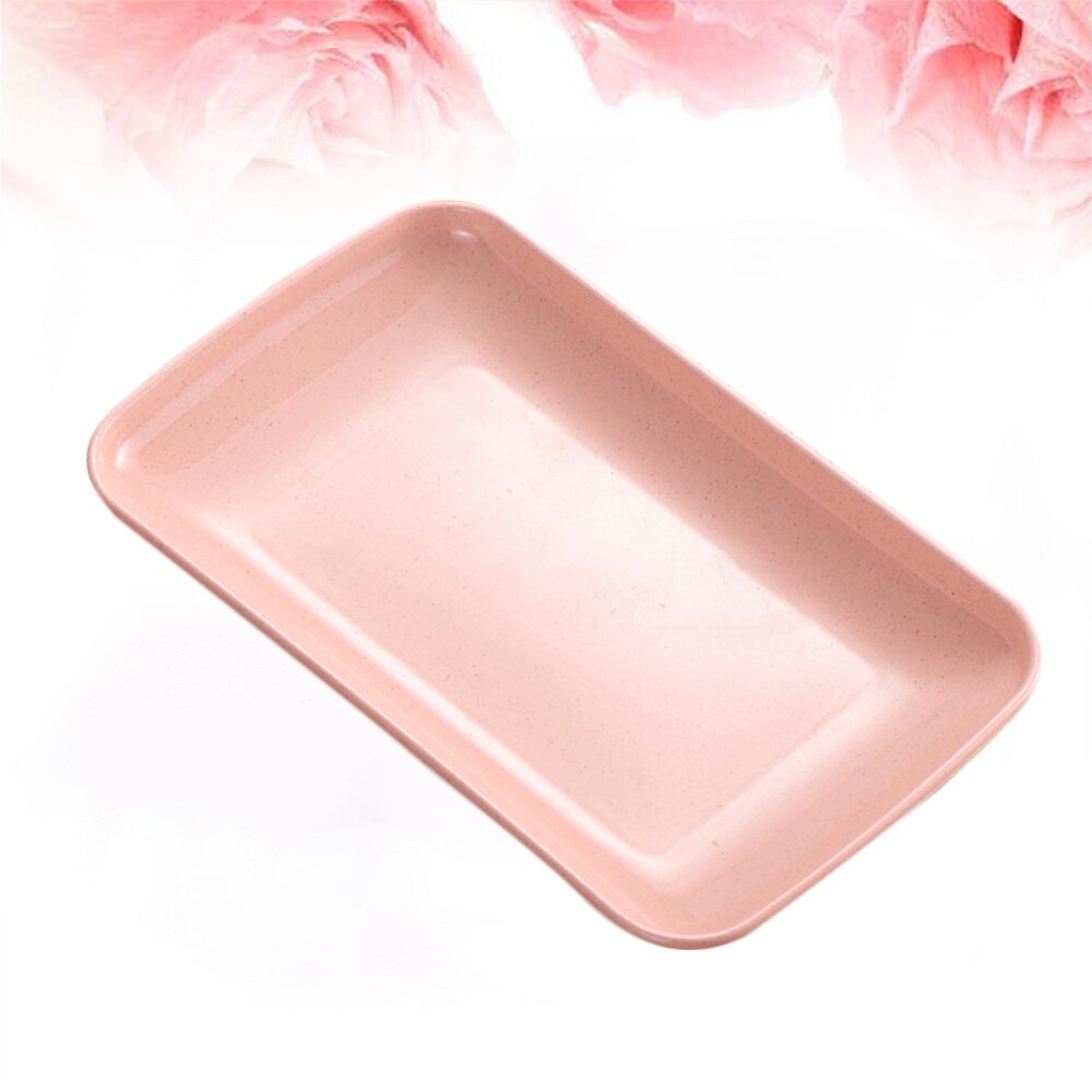 4pcs Dinner Plate Rectangle Food Grade Practical Lightweight Dinner Dish for Hotel