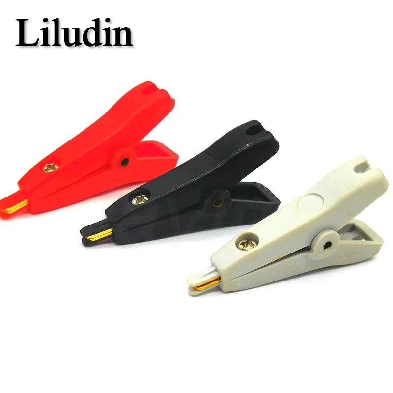 Krokodil klemme vergoldet Kupfer lcr Kelvin Testclip flache Klemmen mit geringem Widerstand 5a max. offene Länge 25mm