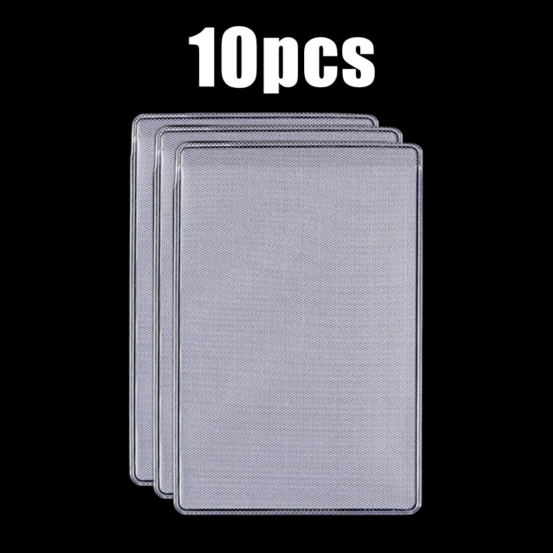Protector de tarjetas de PVC, cubierta transparente esmerilada para tarjetas de identificación de crédito, soporte antimagnético, contenedor para postales, bolsas de almacenamiento, 1-50 Uds.: Azul marino