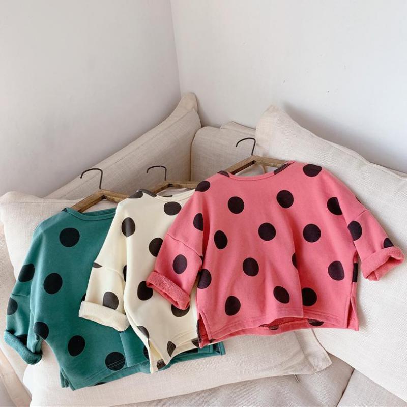 Baby Meisjes Sweatshirt Peuter Kinderen Meisje Schattige Dot Lange Mouw Tops Hoodie Baby Meisjes Jas Bovenkleding Casual Truien