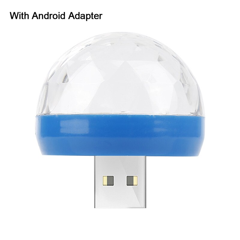 Portable USB Disco Connected Phone Family Magic Ball Light Party Club USB Light Stage Light Android / Huawei / Apple USB Plug: Blue / iphone