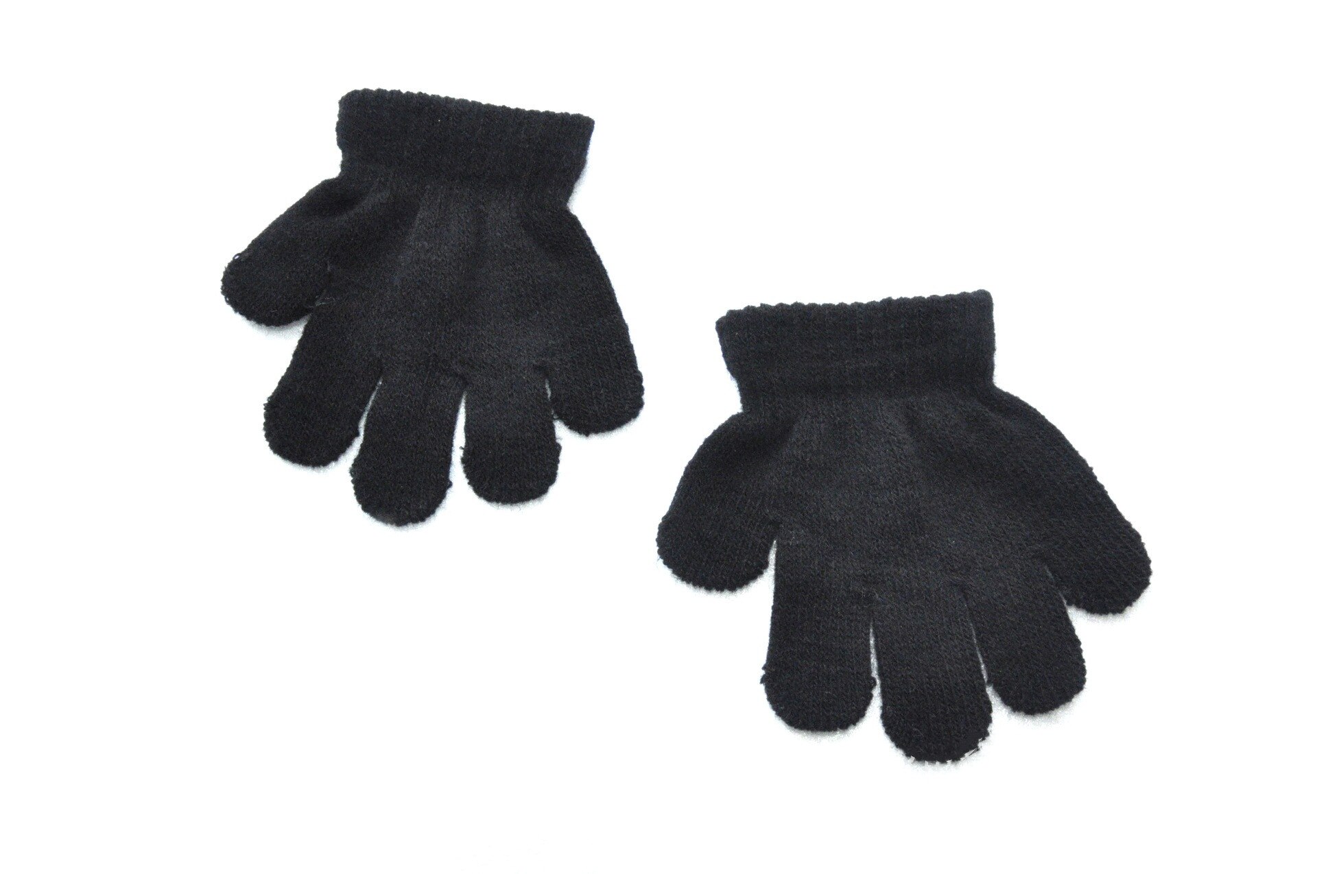 Winter Gloves Cute Baby Knit Warm Elastic Soft Gloves Child Boys Girls Children Mittens: black