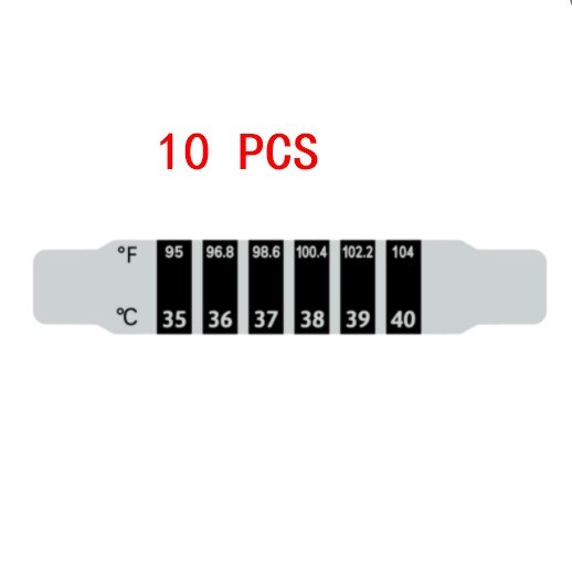 5/10PCS Baby Temperature Stickers Strip Sticky Forehead Head Strip LCD Thermometer The Color Of Liquid Changing Sticker Tools: 10pcs