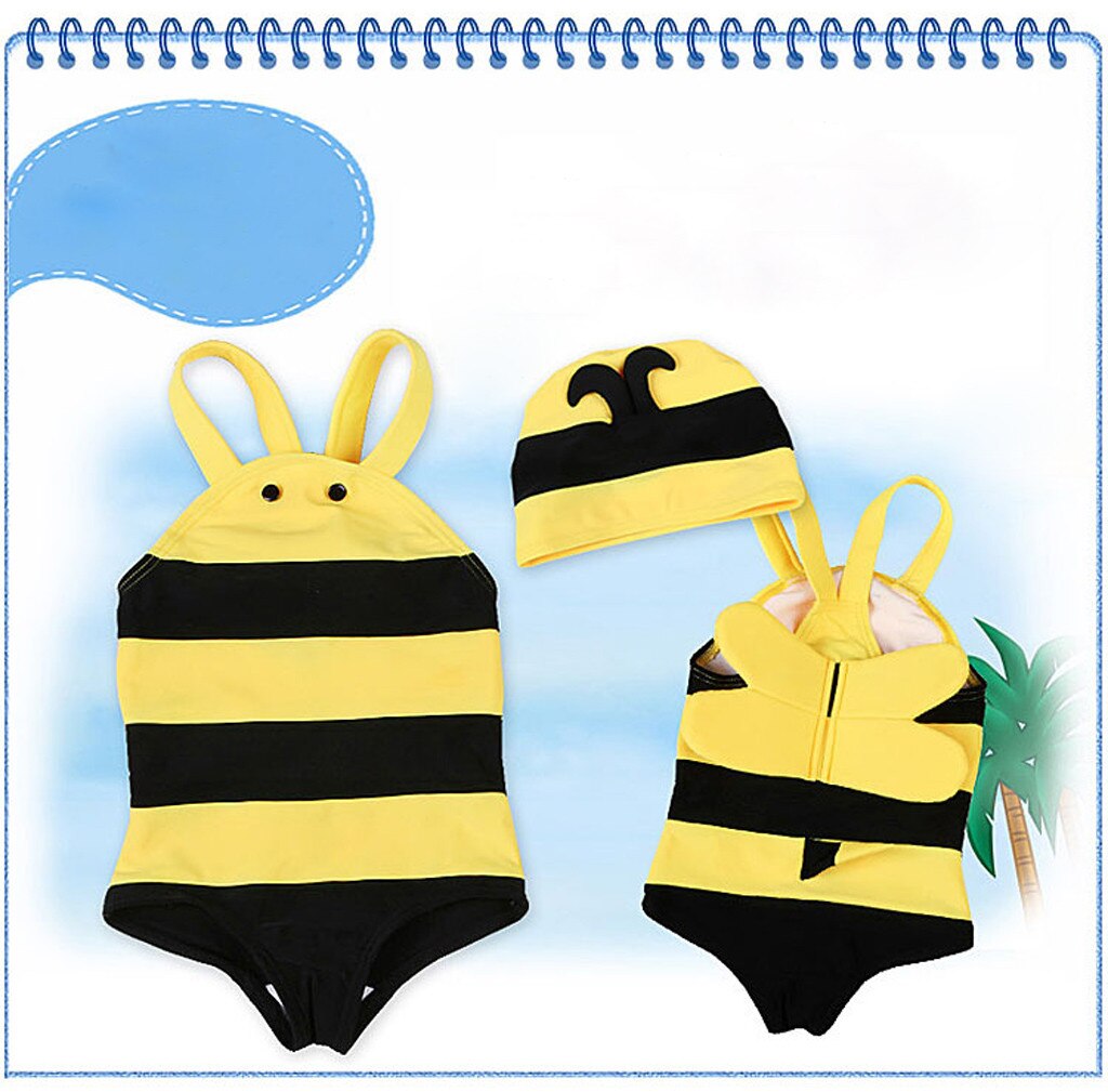 Bañador bonito para niños pequeños, traje de baño informal sin mangas de para verano y playa con dibujos animados, juego de correas, trajes de baño