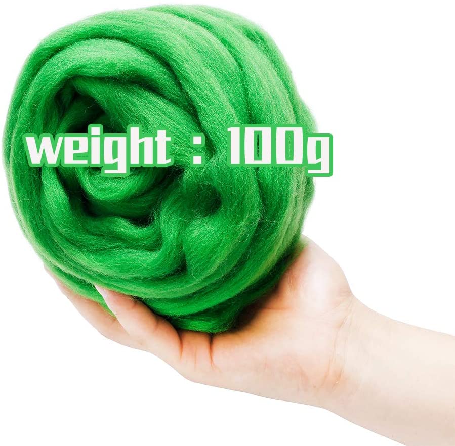 LMDZ 3.53oz Wool Roving Yarn, Fiber Roving Wool Top, Wool Felting Supplies, Wool, Chunky Yarn, Spinning Wool Roving