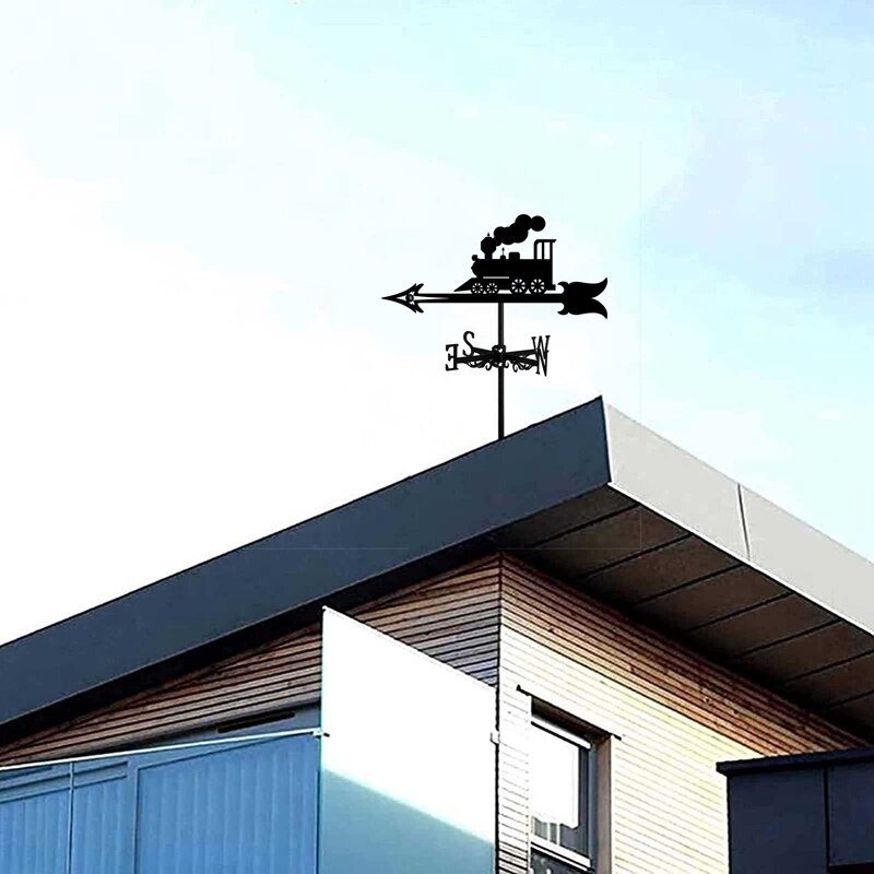 Fietsen silhouet weerhaan - retro zwart metalen weerhaan