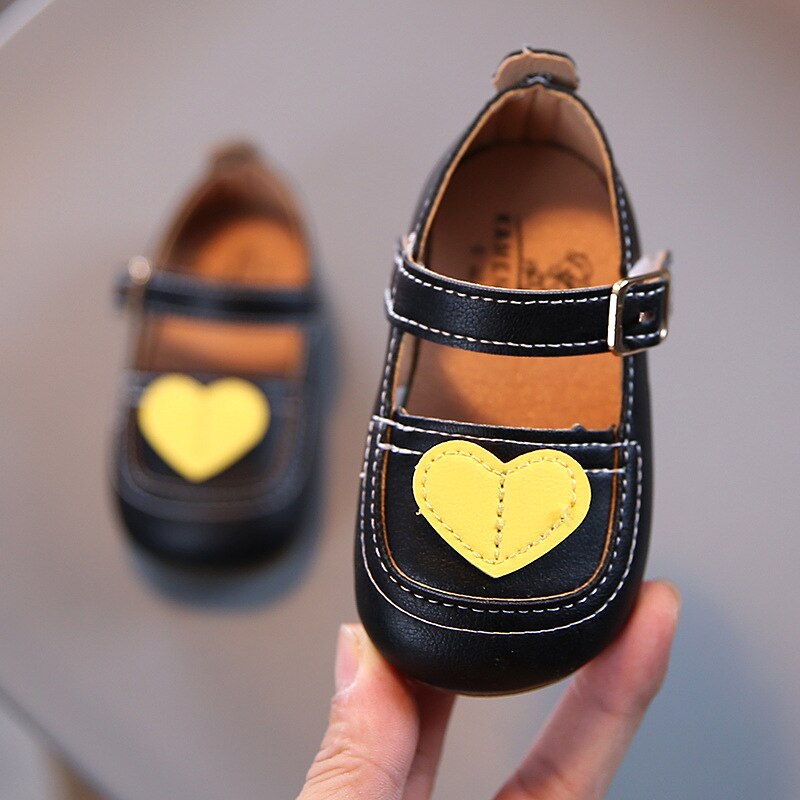 Hartvormige Prinses Schoenen Peuter Baby Meisje Enkele Schoenen Zachte Zool Vrouwelijke Zuigeling Kinderschoenen Comfort Non-Slip