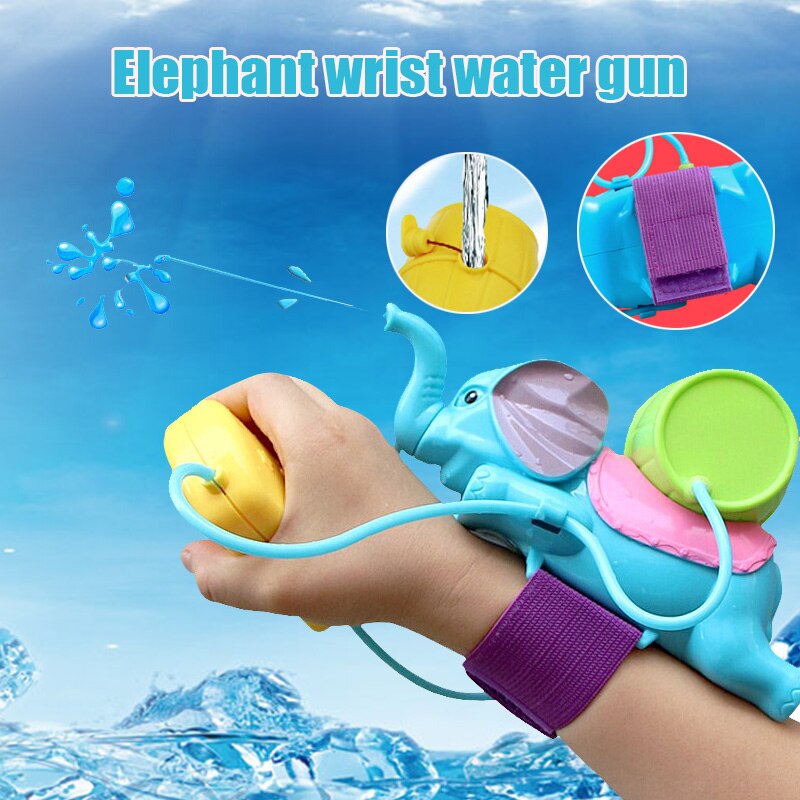 Kids Baby Bath Shower Toy Water Spray Elephant Bathroom Swimming Pool Beach Wrist Toy NSV775