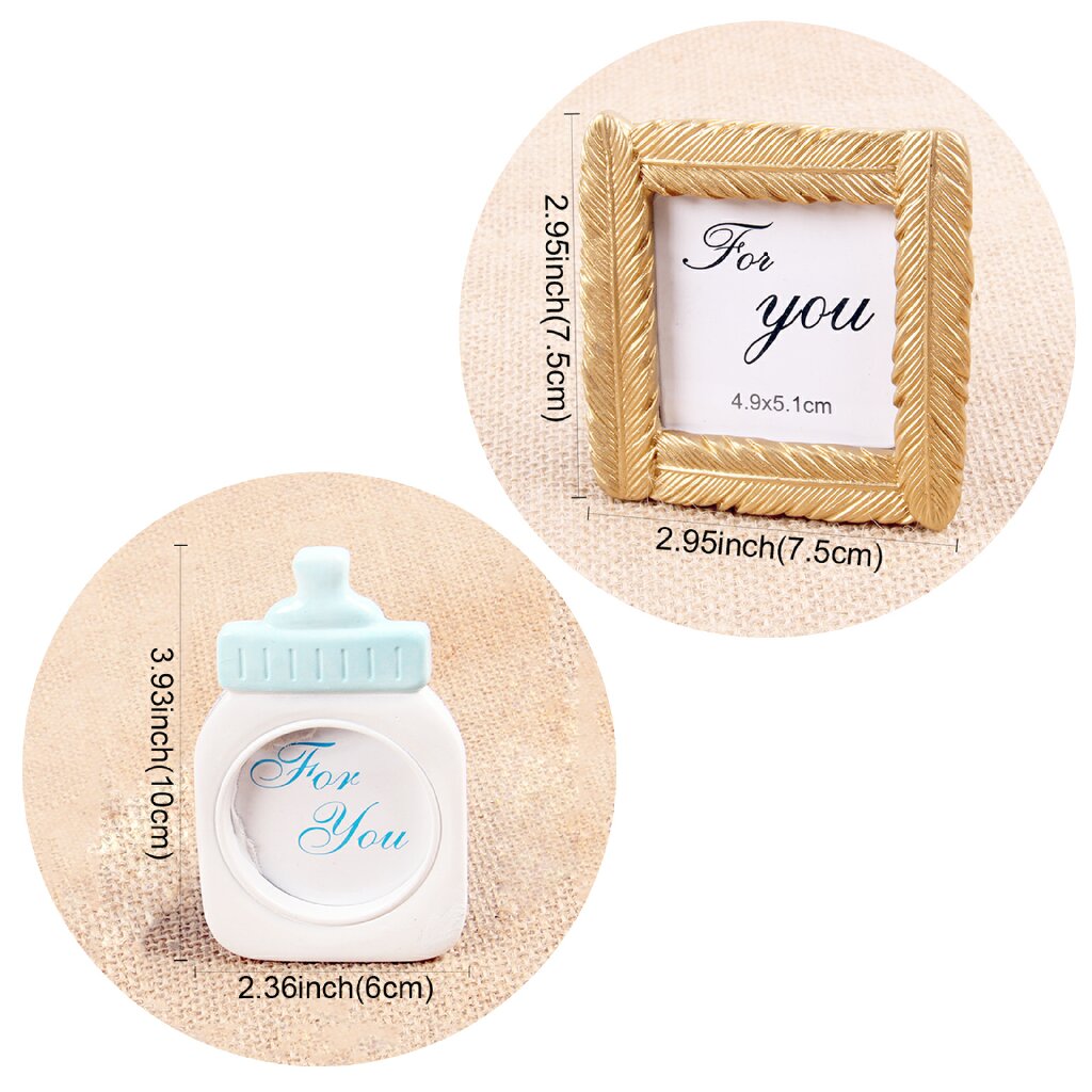Nappflaska form plast fotoram heminredning baby shower fotosamling söta barn födelsedag tillbehör rumsdekorationer