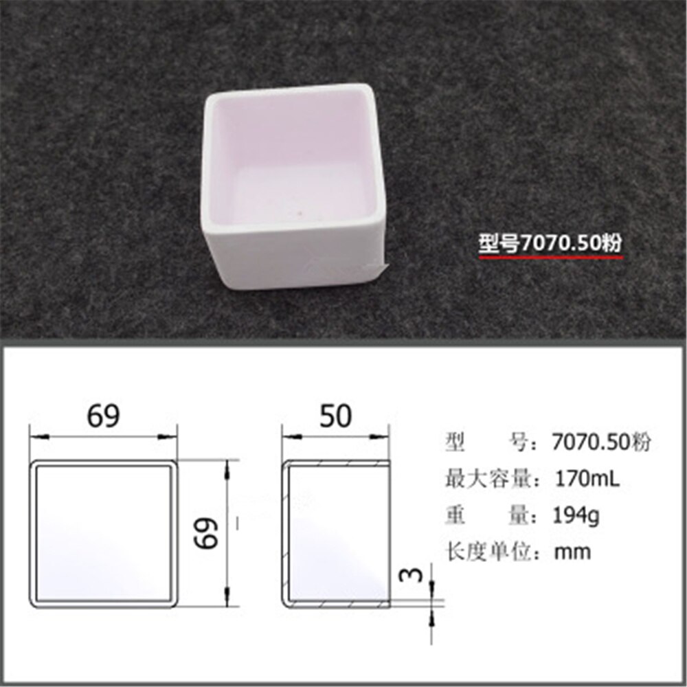 1 st 170ml 7070.50 al2 o 3 termisk analys rektangelformad degel aluminiumoxiddegel för termisk analysinstrument