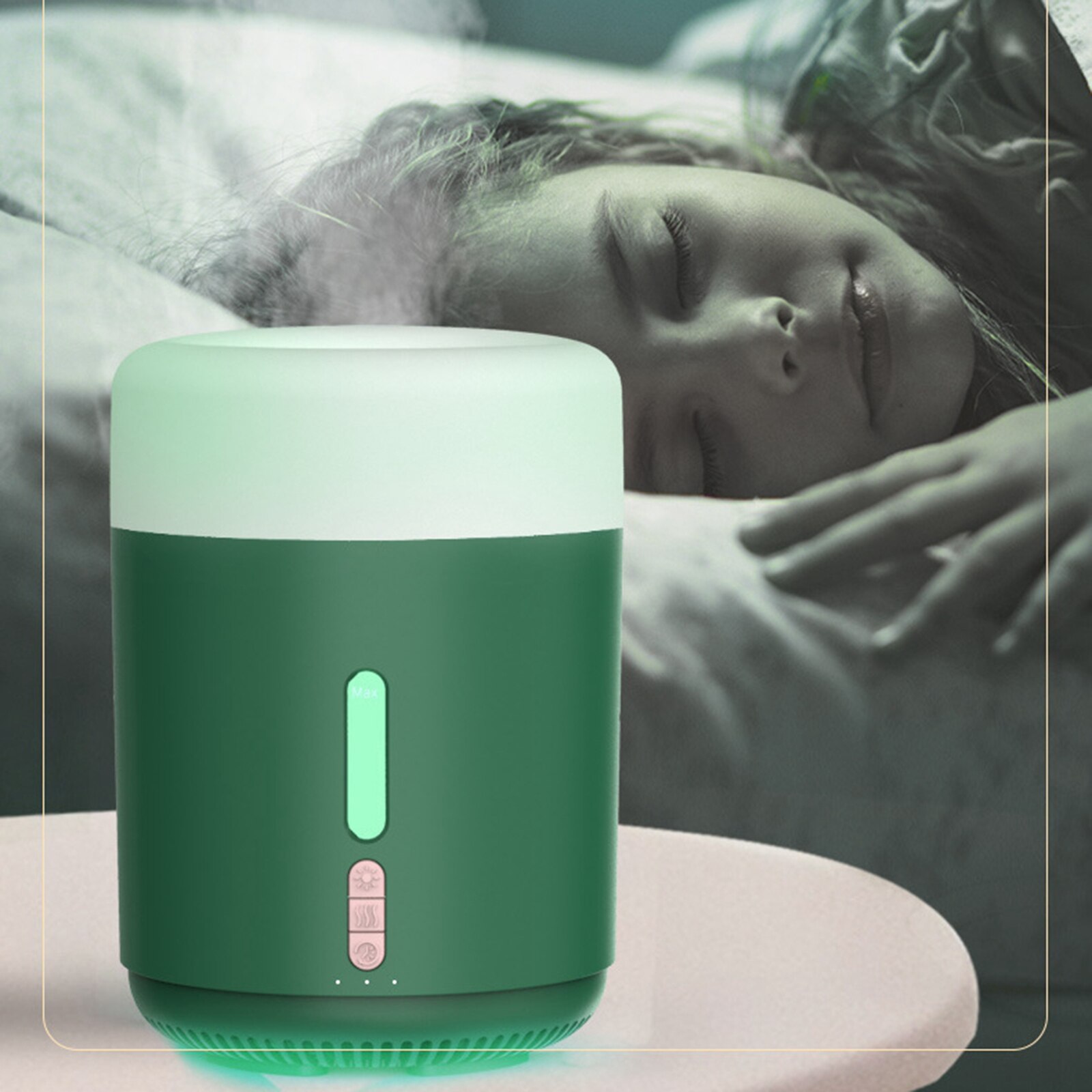 USB Humidifier Aroma Diffuser Cool Mist Maker with Light Anti-slip