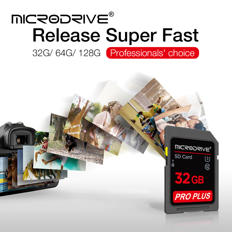 Standard SD Memory Card 32GB 64GB 128GB U3 4K Video Camera Flash Cards cartao de memoria 16GB Class 10 for Camera