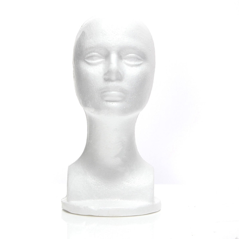 Styrofoam Mannequin Foam Head Model Glasses Hat Wig Display Stand