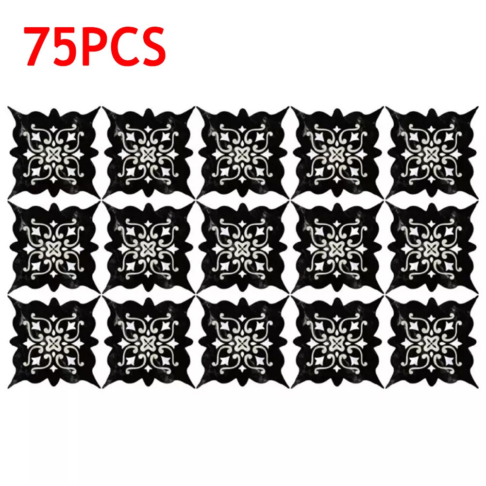 5Pcs 15 Stickers/Sheet Floor Sticker PVC Removable Stickers Wall Floor Corner Stickers Home Decoration Supplies Tiles 8*8cm: 05