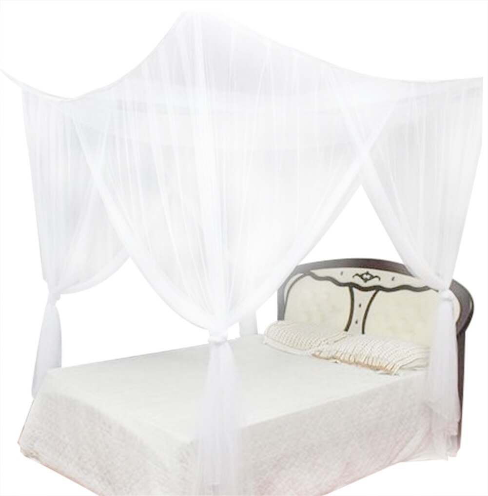 4 Corner Post Bed Canopy Post Bed Canopy Mosquito Net Netting Curtain Dustproof Home Bedding Canopy Full Size Bedding