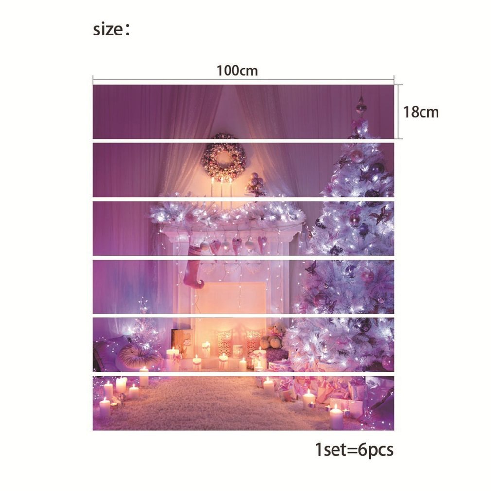 Christmas Wall Decal Removable Wall Stickers Hallway Living Room Decor Art Suitable for Bedroom and Living Room